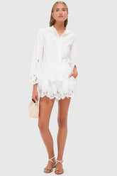 White Iyla Soutache Shorts